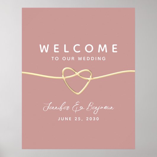Poster Mariage minimaliste de bienvenue (Devant)
