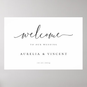 Poster Mariage minimaliste moderne Accueil