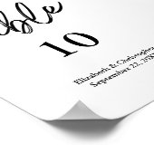 Poster Mariage minimaliste noir blanc noir (Coin)