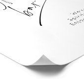 Poster Mariage minimaliste Open Bar moderne (Coin)