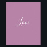 Poster Mariage minimaliste personnalisé Opéra Mauve coule<br><div class="desc">Belle couleur mauve de l'opéra mauve de ressort mauve. Simple minimaliste moderne moderne tendance style chic pastel aestethic dans lavande couleur solide. Décor maison mauve,  décor esthétique mauve,  cuisine mauve,  couleur mauve.</div>
