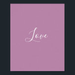 Poster Mariage minimaliste personnalisé Opéra Mauve coule<br><div class="desc">Belle couleur mauve de l'opéra mauve de ressort mauve. Simple minimaliste moderne moderne tendance style chic pastel aestethic dans lavande couleur solide. Décor maison mauve,  décor esthétique mauve,  cuisine mauve,  couleur mauve.</div>