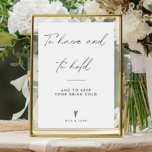 Poster Mariage Minimaliste Pour Avoir Et Tenir Un Signe D