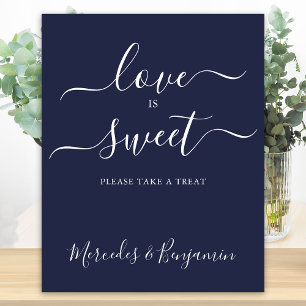 Poster Mariage moderne amour douce Marine personnalisée b