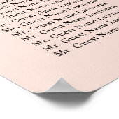 Poster Mariage moderne Blush et Black Script (Coin)