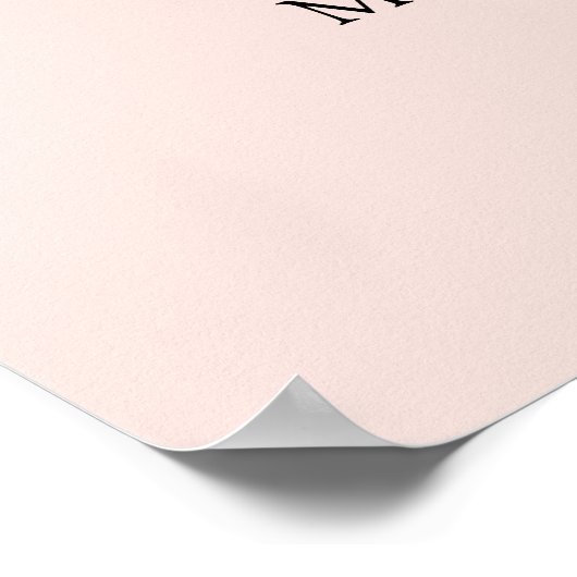 Poster Mariage moderne élégant Script Blush Welcome (Coin)