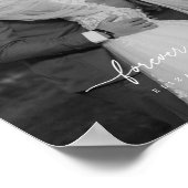 Poster Mariage moderne 'Forever Yours' Photo en couple (Coin)
