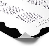 Poster Mariage moderne Gras fractionné noir blanc (Coin)