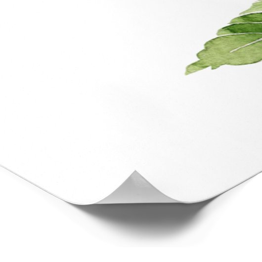 Poster Mariage moderne Lemon Garden 24x36" Accueil (Coin)