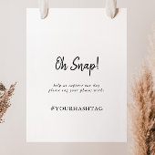 Poster Mariage moderne Oh Snap Sign