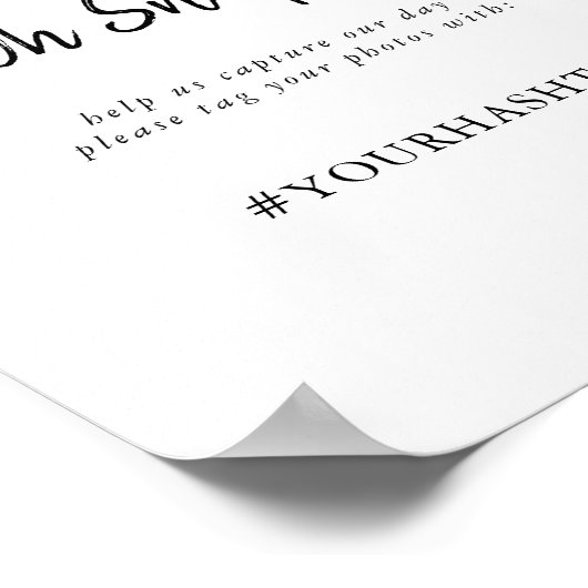 Poster Mariage moderne Oh Snap Sign (Coin)