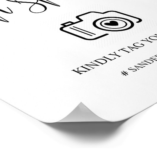 Poster Mariage moderne Oh Snap Sign (Coin)