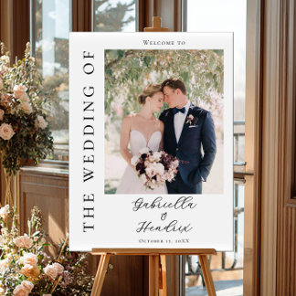 Poster Mariage moderne photo bienvenue