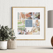 Poster Mariage Monogramme 8 Photo Collage