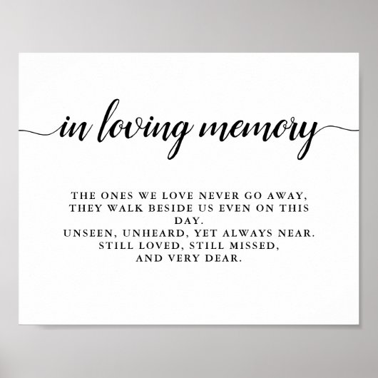 Poster Mariage Monogramme Noir & Blanc Moderne (Devant)