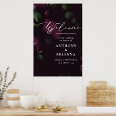 Poster mariage Moody Purple Bloom Grunge 24x36" Accueil (Cuisine)