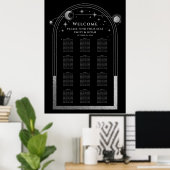 Poster Mariage mystique Black Silver Sun Moon Stars (Bureau à domicile)