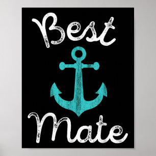Poster Mariage Nautique Grooms Homme & ; Groomsmen
