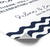 Poster mariage nautique signe bleu marine (Coin)