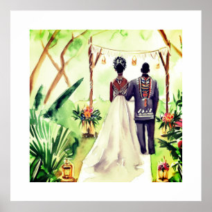 Poster Mariage noir
