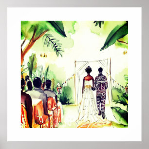 Poster Mariage noir