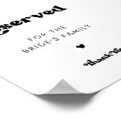 Poster Mariage noir & blanc rétro élégant Signal réservé (Coin)