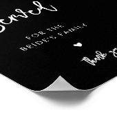 Poster Mariage noir contemporain Symbole réservé (Coin)