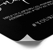 Poster Mariage Noir de Verdure Moderne Oh Snap (Coin)