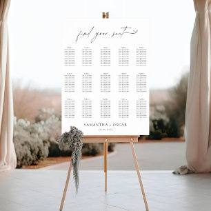 Poster Mariage noir et blanc minimaliste