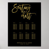 Poster Mariage Noir Et Or Graphique 18x24 (Devant)