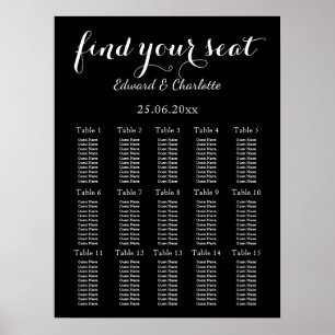 Poster Mariage noir étonnant