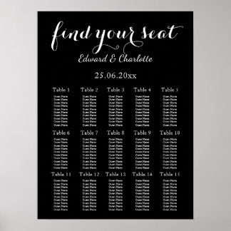 Poster Mariage noir étonnant