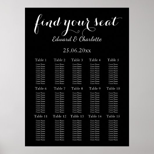 Poster Mariage noir étonnant (Devant)