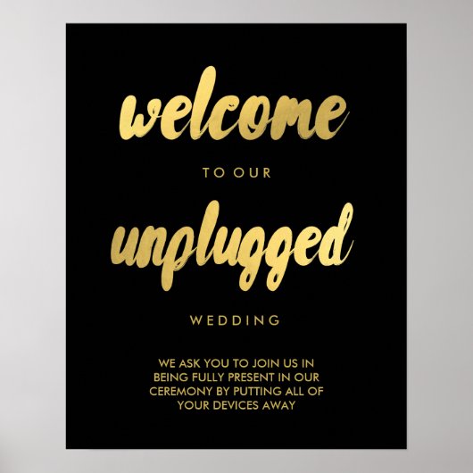 Poster MARIAGE non PLUGGED Welcome or trendy signe glam (Devant)