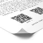 Poster Mariage numérique 3 QR Code Honeymoon Fund (Coin)