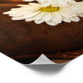 Poster Mariage occidental avec des marguerites blanches e (Coin)