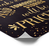 Poster Mariage Open Bar Noir/Or (Coin)