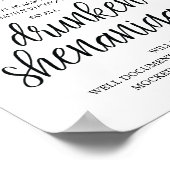 Poster Mariage Open Bar, signe shenanigans ivres (Coin)