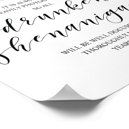 Poster Mariage Open Bar, signe shenanigans ivres (Coin)
