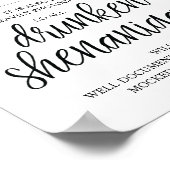 Poster Mariage Open Bar, signe shenanigans ivres (Coin)