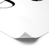 Poster Mariage Open Bar Signer Noir Et Blanc (Coin)