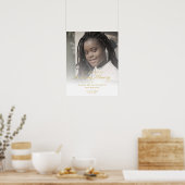 Poster Mariage Or Loved Mémoire Réservé Siège Loved One (Cuisine)