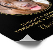 Poster Mariage Or Noir Bar Ouvert Photo de Chien Personna (Coin)