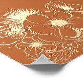 Poster Mariage Orange Brûlé Bienvenue (Coin)