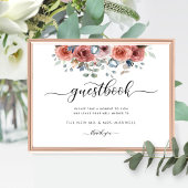 Poster Mariage ou autre, Floral bienheureux, Signe du liv