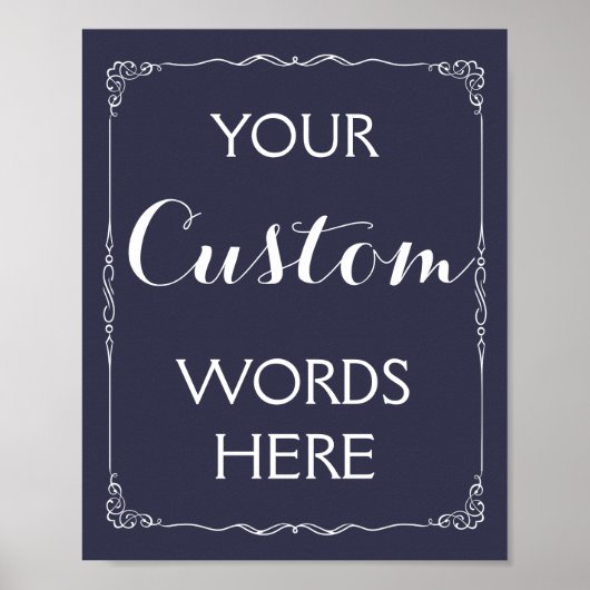 Poster Mariage ou signature de parti faites votre propre (Devant)