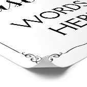 Poster Mariage ou signature de parti faites votre propre (Coin)