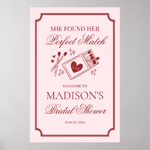 Poster Mariage Parfait Fait au Ciel Accueil de Fête de Fi