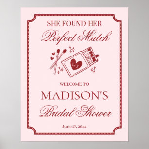 Poster Mariage Parfait Fait au Ciel Bienvenue à la Fête d