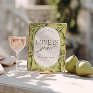 Poster Mariage Parfait Love is Sweet pour une Baby Shower
